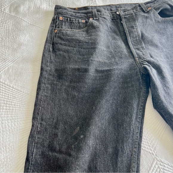 VINTAGE 90’s Black 501 Levi’s Jeans Made in USA 1995 - Picture 7 of 10
